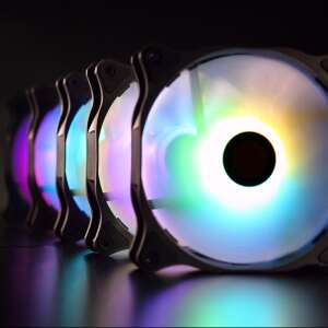 RAIJINTEK EOS 12 RBW ADD 12cm RGB Wentylator PC, Czarny i Biały, 2-pak - Wentylator do PC