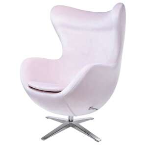 Bársony Tojásfotel - Világos Rózsaszín