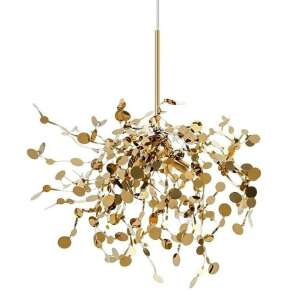 Monete Single arany függőlámpa, modern design kerek fém elemekkel - Lámpa & Világítás