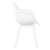 Fehér LANDI szék, oldalnézet, polipropilén, rakható