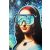 Neon Lisa közelkép, modern művészet Mona Lisa szemüveggel
