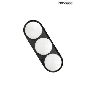 MOOSEE DROPS 3 fekete fali lámpa, 3 izzó, modern minimalista dizájn - Moosee