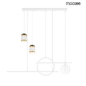 MOOSEE STARS fehér függőlámpa, modern design többféle fényforrással, ideális nappaliba vagy étkezőbe - Moosee