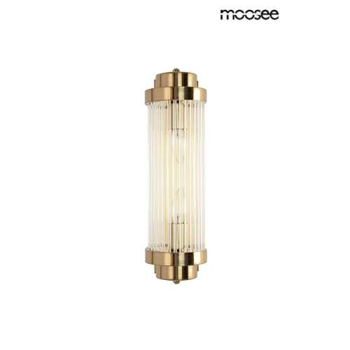 MOOSEE COLUMN 40 arany fali lámpa, modern design, üveg árnyékoló, krómozott acél, elegáns, glamour stílus - Moosee