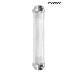 MOOSEE COLUMN 60 ezüst fali lámpa, króm kivitel, átlátszó üveg árnyékoló, modern design - Moosee
