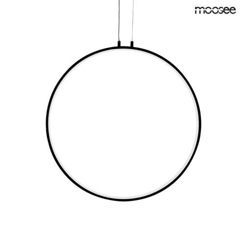 MOOSEE CIRCULO 60 fekete függőlámpa, minimalista design, kerek forma, fém és alumínium szerkezet