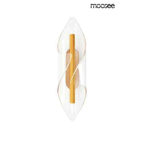 MOOSEE FROST arany fali lámpa, modern design, átlátszó akril, arany színű