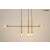 MOOSEE RIVA 5 arany függőlámpa, a lámpa a bekapcsolt fényforrásokkal