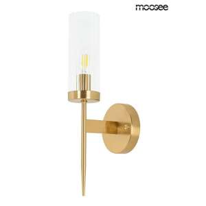 MOOSEE TORCH arany fali lámpa, modern, elegáns, üveg árnyékoló, arany acél, E14 izzó, max. 40W - Moosee