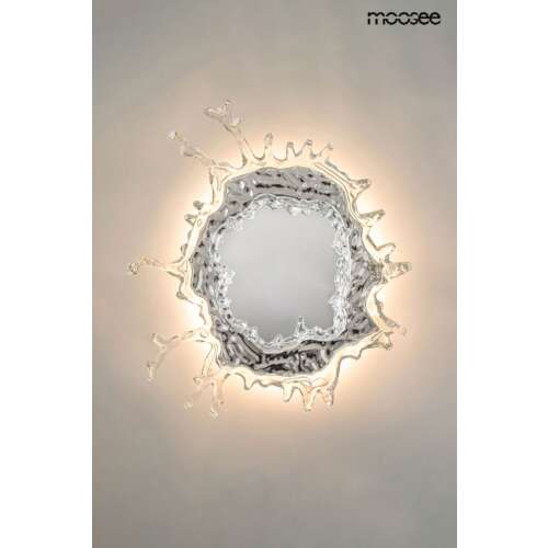MOOSEE SPLASH M fali lámpa, ezüst, modern design, vízcsepp forma, LED fény, világít