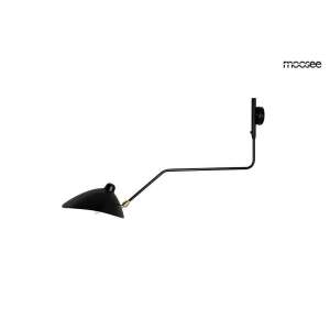MOOSEE RAVEN fali lámpa, fekete, modern design, állítható kar, fém, nappaliba, hálószobába, folyosóra - Moosee