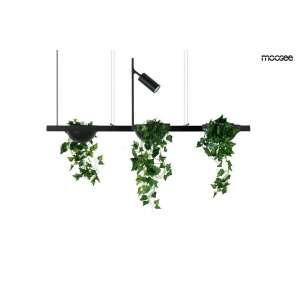MOOSEE PLANT LINE fekete függőlámpa három növénycsereppel és két fényforrással - Moosee