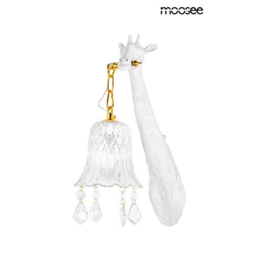 MOOSEE GIRAFFE fehér fali lámpa kristályokkal