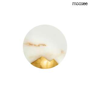 MOOSEE LUXIO arany fali lámpa, kerek fehér márvány és sárgaréz kialakítás, modern minimalista stílus - Fali lámpa