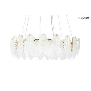 MOOSEE ROCH 100 arany levél függőlámpa, modern design, fehér matt üveg árnyékolók - Moosee