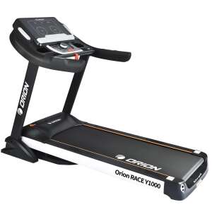 Orion RACE Y1000 elektromos futópad, fekete és fehér, 3/4 nézet - Orion