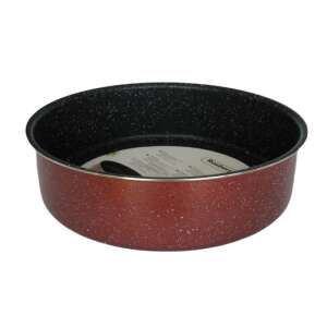 Tava rotunda de copt Rosberg R51222G32, 32 cm, Finisaj marmura, melanj Bordeaux