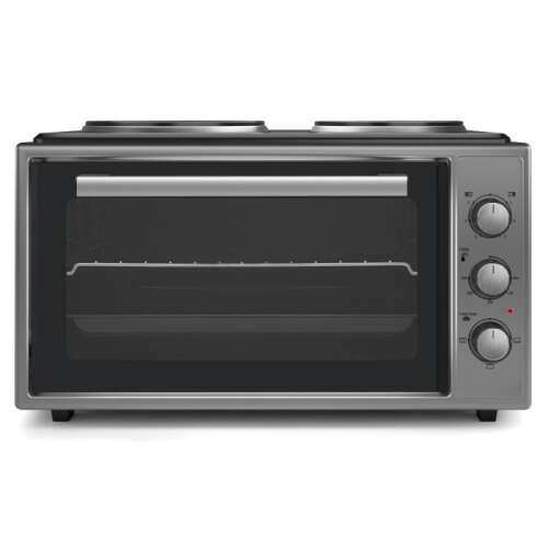 Foreti EO 4620 G Electric Cooker, 46 l, 3000 W, Two Burners, Thermostat, Hidden Bottom Heating, Enamel, Grey 106421614