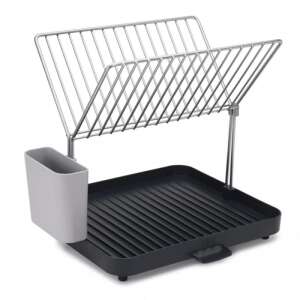 Joseph Joseph 2-tier dish drying rack with drain board, grey - Dish Rack