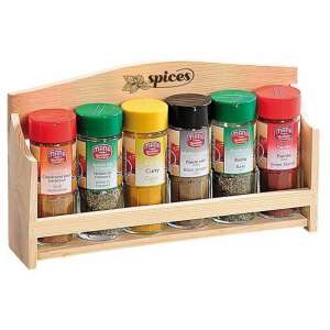 Wooden spice rack with 6 glass jars, Kesper 13055 spice rack - Spice Rack