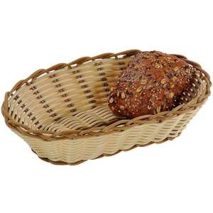 Kesper 19810 bread basket, oval, brown, plastic, 26x17 cm - Kesper