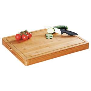 Kesper 58125 Bamboo Cutting Board with Handles, 50x40x5cm, Brown - Cutting board
