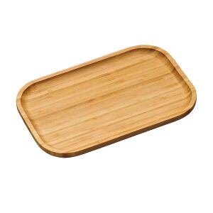 Kesper Bambus Serviertablett 30,5x20 cm, rechteckiges Holztablett für Snacks und Vorspeisen - Kesper