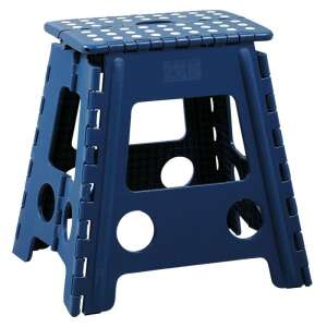 Kesper 70518 blue folding stool with white polka dots - Kesper
