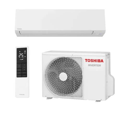 Set de aparate de aer condiționat Toshiba Shorai Edge RAS-B13G3KVSG-E + RAS-13J2AVSG-E1, alb, cu telecomandă și unitate exterioară