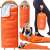 Sac de dormit tip mumie, cu geanta de transport, 175x73cm, 8-20grade, portocaliu 106423572
