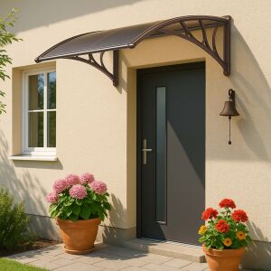 Springos entrance canopy 80x120cm - Brown