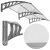 Springos Gray Door Awning 100x200 cm close up