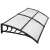Springos® Ha7480 100 x 200 cm black polycarbonate canopy for door from side