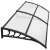 Springos® Ha7480 100 x 200 cm black polycarbonate canopy for door from side