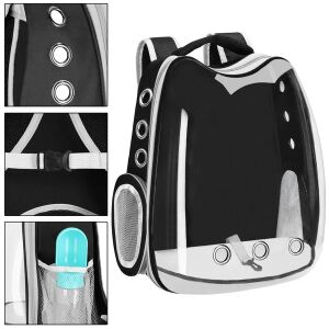 Springos Pa0229 Haustier-Tragerucksack mit Belüftungslöchern und Seitentaschendetail - Springos