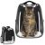Springos Pa0229 transparent pet carrier backpack with cat inside and backpack aside