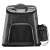 Front view of Springos® Pet Carrier Backpack, black and grey, with clear windows and mesh panels