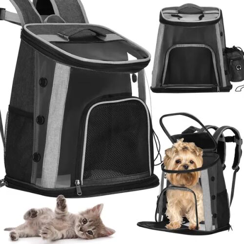 Springos Pa0230 pet carrier backpack with dog and cat