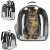 Springos® Pet Carrier Backpack, collage showing different angles and pet usage