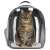 Springos® Pet Carrier Backpack, clear bubble for pet visibility, cat inside