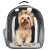 Springos® Pet Carrier Backpack, clear bubble for pet visibility, dog inside