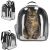 Springos Pa0243 pet carrier backpack with cat inside