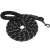 Springos® black and white reflective rope dog leash for large dogs, 3 meters long, with padded handle
