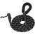 Black and white rope dog leash with padded handle