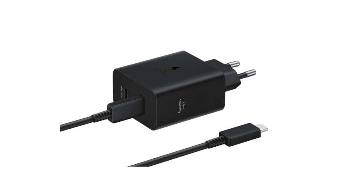 Samsung EP-T5020XBEGEU Fabriknetzwerk Schwarz Schnellladegerät 50W Fabrik Typ-C - Typ-C Datenkabel 1,8m 5A BLISTER 106447093