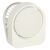 Front view of white clip-on night light with fan