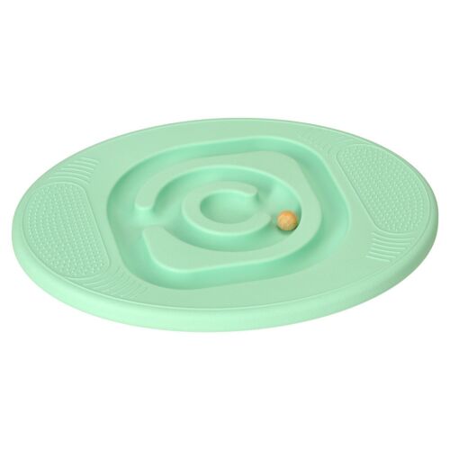 Ikonka blue balance board with ball maze, angled view
