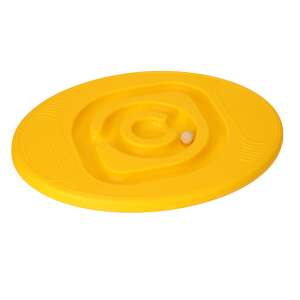 Yellow balance board with maze and wooden ball - Nonbrand Developmental Toy for Preschooler