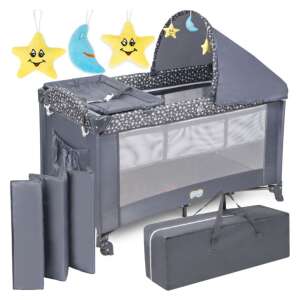 Składane łóżko podróżne Piccolo z materacem i kopułą - Star #grey