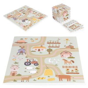 Nagy eva foam playmat for kids farm 90.5x90.5 cm 21 pcs ecotoys 146960046 - Baby Gyms & Play Mat